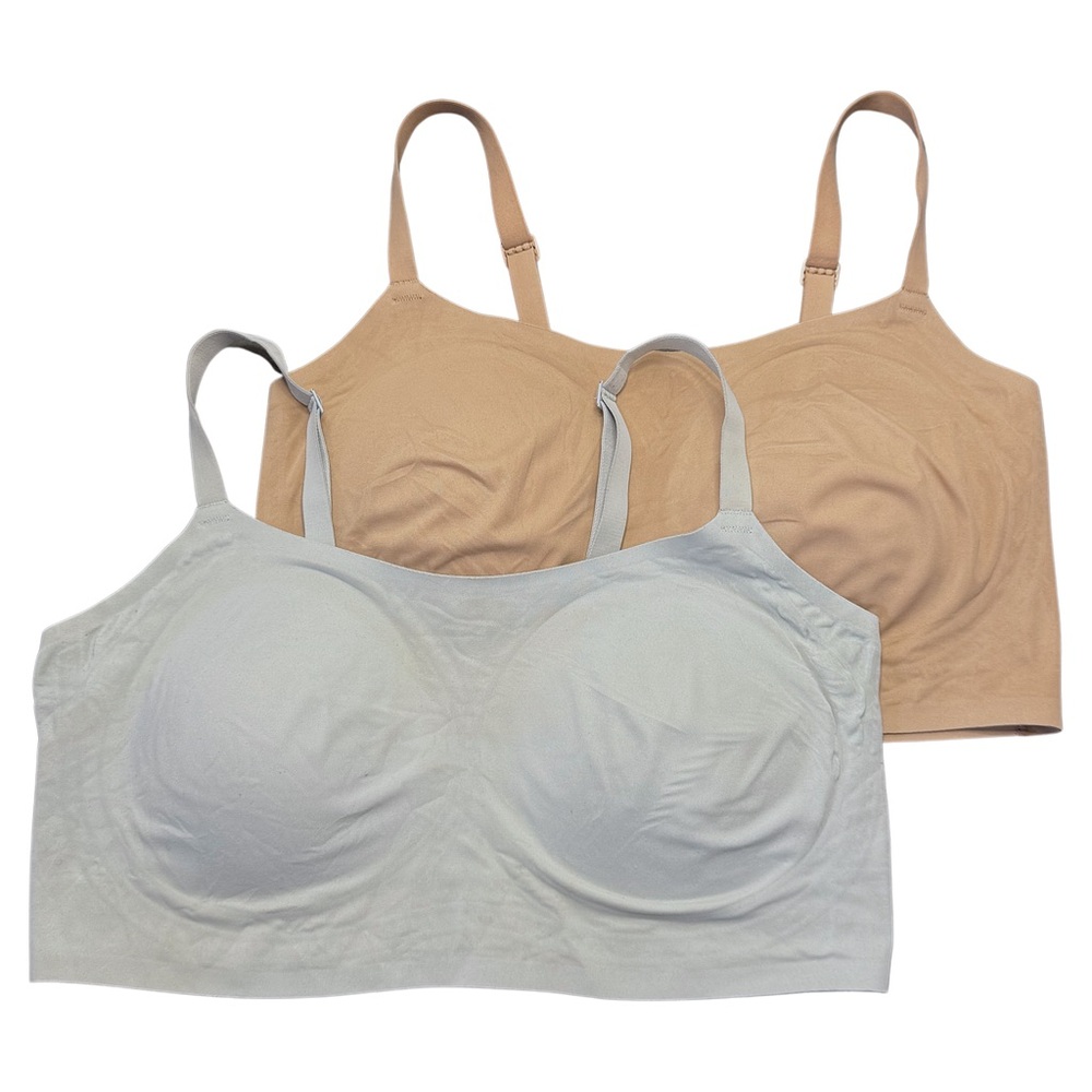 Seamless Comfort Bras - Tan and Gray
